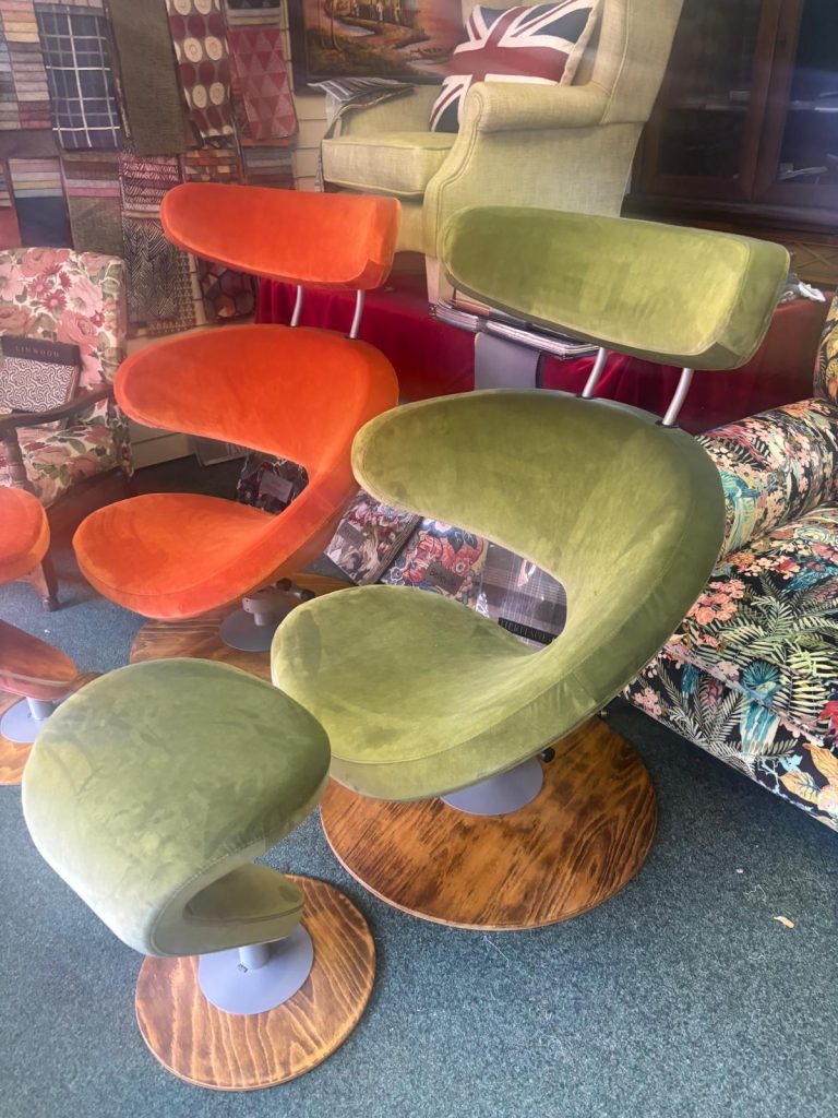 Peel Chair Restored and Reupholstered
